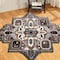 Homeroots 5 ft. Gray & Beige Medallion Area Rug 396150 - alternate 4